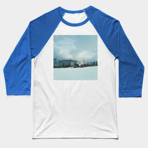 ski slope Baseball T-Shirt by psychoshadow